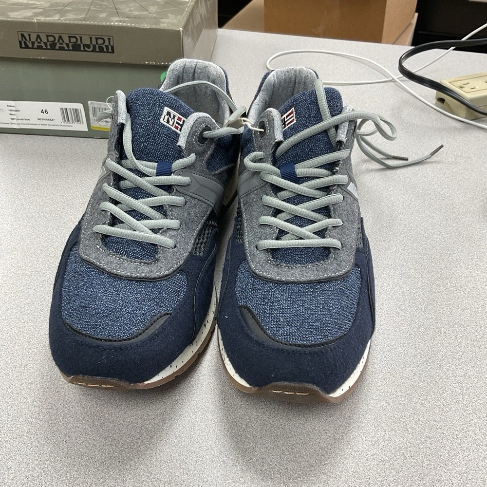 NEW Napapijri Mens Size 46 Navy Blue Sneakers